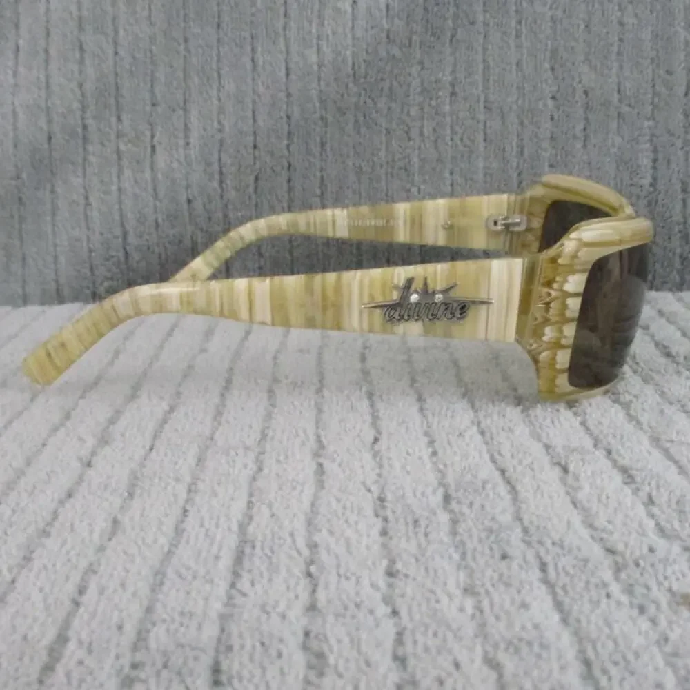 New Divine Eyewear Crush Tan Horn/Amber Sunglasses NWT Women's